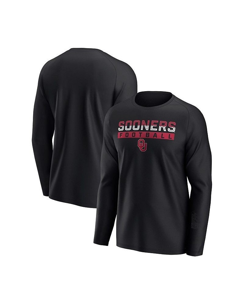 Men's Branded Black Oklahoma Sooners Weekend Favorite Raglan Long Sleeve T-shirt $26.09 T-Shirts