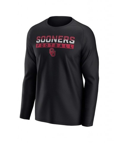 Men's Branded Black Oklahoma Sooners Weekend Favorite Raglan Long Sleeve T-shirt $26.09 T-Shirts