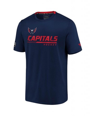 Men's Branded Navy Washington Capitals Authentic Pro Locker Room Performance T-shirt $22.88 T-Shirts