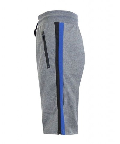 Men's French Terry Sweat Shorts with Contrast Trim Zipper Pockets Charcoal $15.78 Shorts