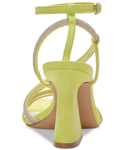 Women's Kressila Rhinestone Dress Sandals Green $41.05 Shoes