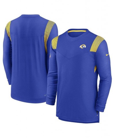 Men's Royal Los Angeles Rams Sideline Tonal Logo Performance Player Long Sleeve T-shirt $34.50 T-Shirts