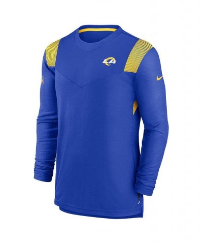 Men's Royal Los Angeles Rams Sideline Tonal Logo Performance Player Long Sleeve T-shirt $34.50 T-Shirts