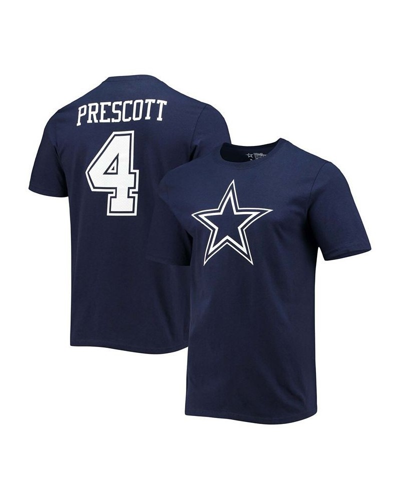 Men's Dak Prescott Navy Dallas Cowboys Player Icon Name and Number T-shirt $20.51 T-Shirts