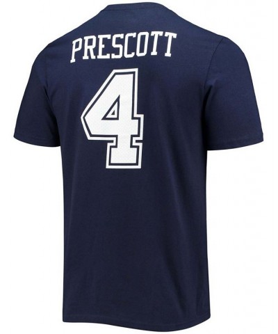 Men's Dak Prescott Navy Dallas Cowboys Player Icon Name and Number T-shirt $20.51 T-Shirts