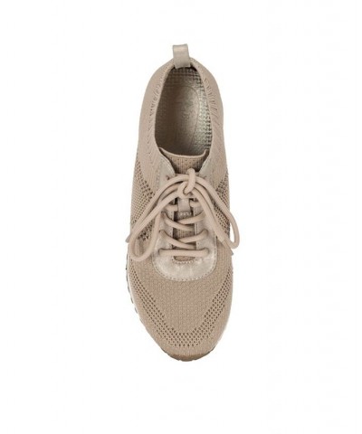 Women's Palta Lace-up Sneaker Tan/Beige $41.80 Shoes