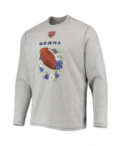 Men's Heathered Gray Chicago Bears Sport Lei Pass Long Sleeve T-shirt $43.34 T-Shirts