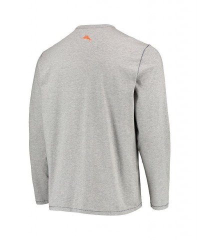 Men's Heathered Gray Chicago Bears Sport Lei Pass Long Sleeve T-shirt $43.34 T-Shirts