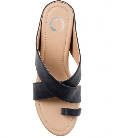 Women's Rayna Wedge Sandal Brown $53.99 Shoes