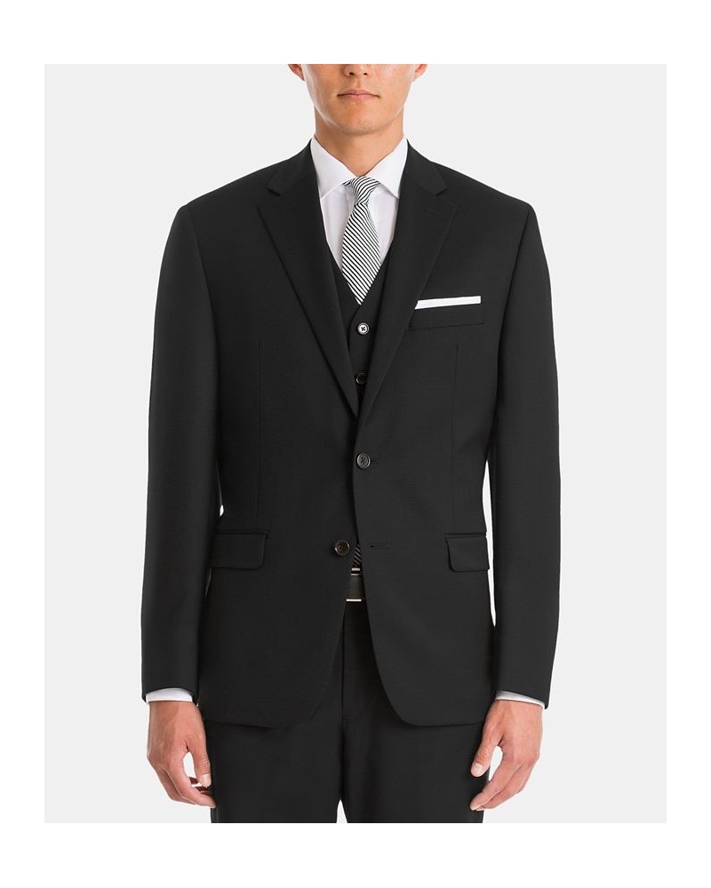 Men's UltraFlex Classic-Fit Black Wool Jacket $76.50 Suits