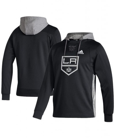 Men's Black Los Angeles Kings Skate Lace AEROREADY Pullover Hoodie $39.95 Sweatshirt