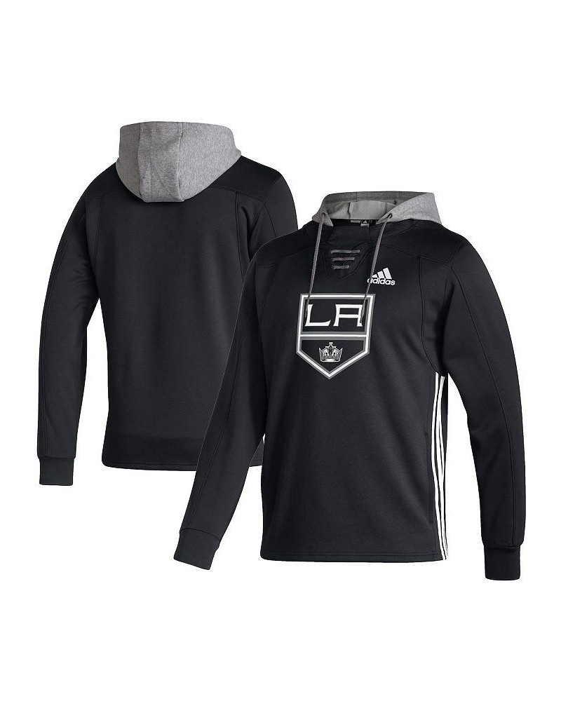 Men's Black Los Angeles Kings Skate Lace AEROREADY Pullover Hoodie $39.95 Sweatshirt