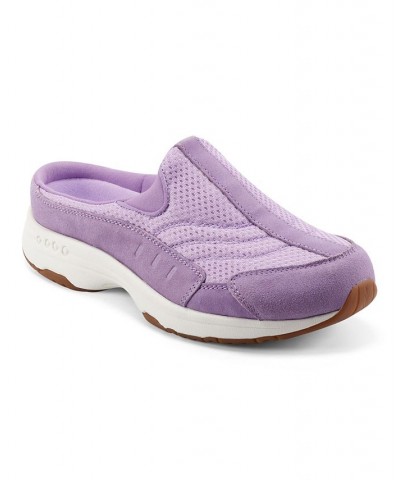 Women's Traveltime Round Toe Casual Slip-on Mules PD01 $37.92 Shoes