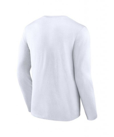 Men's Branded White Boston Red Sox Pressbox Long Sleeve T-shirt $19.35 T-Shirts