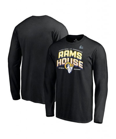 Men's Branded Black Los Angeles Rams Super Bowl LVI Champions Hometown Long Sleeve T-shirt $23.99 T-Shirts