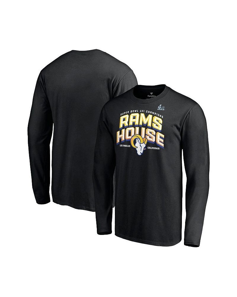 Men's Branded Black Los Angeles Rams Super Bowl LVI Champions Hometown Long Sleeve T-shirt $23.99 T-Shirts