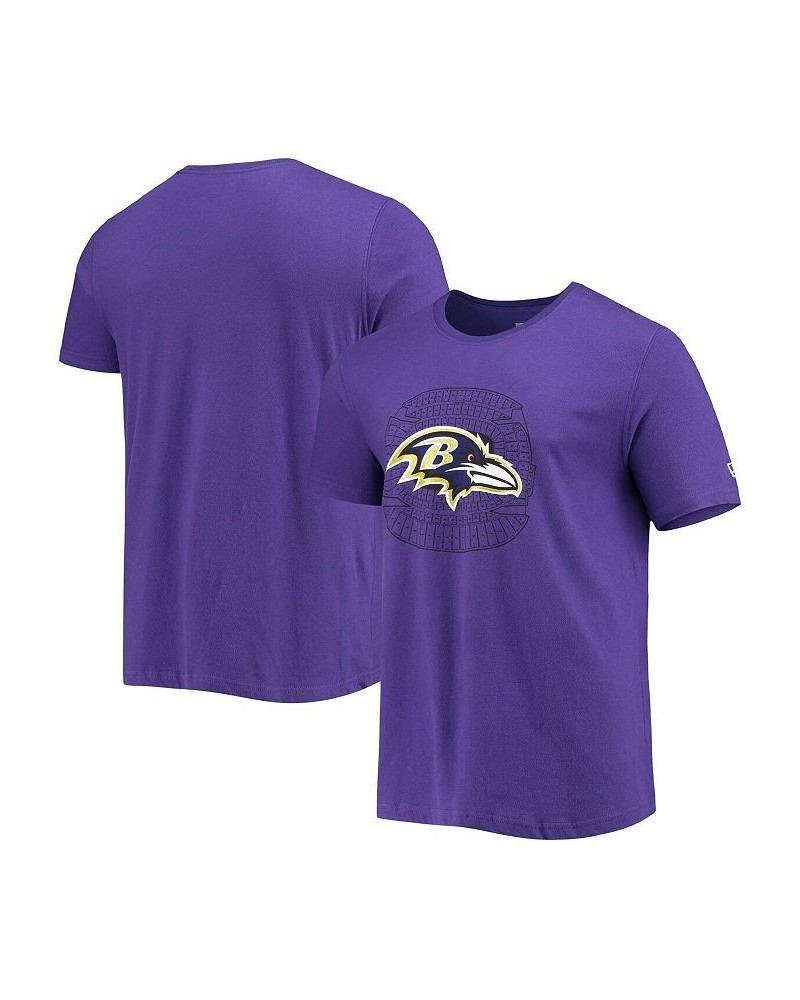 Men's Purple Baltimore Ravens Stadium T-shirt $22.25 T-Shirts