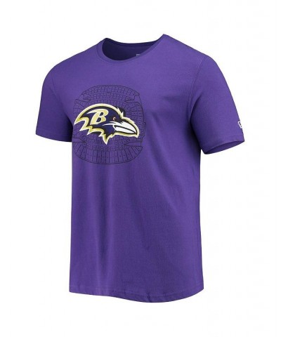 Men's Purple Baltimore Ravens Stadium T-shirt $22.25 T-Shirts