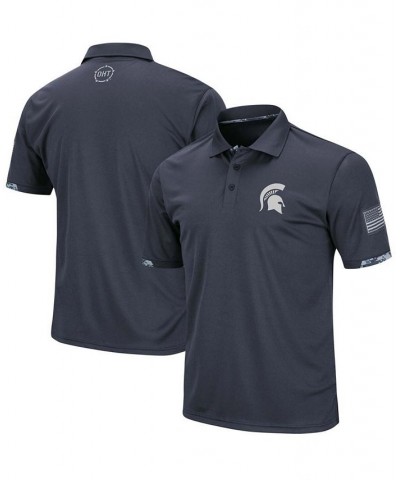 Men's Charcoal Michigan State Spartans OHT Military-Inspired Appreciation Digital Camo Polo Shirt $24.20 Polo Shirts