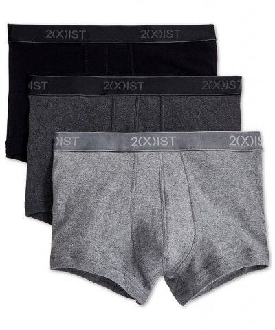 Men's Essential No-Show Trunks 3-Pack Black/heather Grey/charcoal Heather $26.95 Underwear