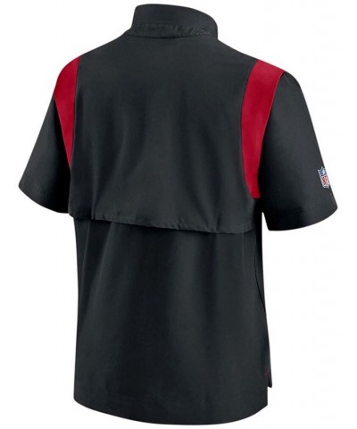 Men's Black San Francisco 49Ers Sideline Coaches Short Sleeve Quarter-Zip Jacket $26.04 Jackets