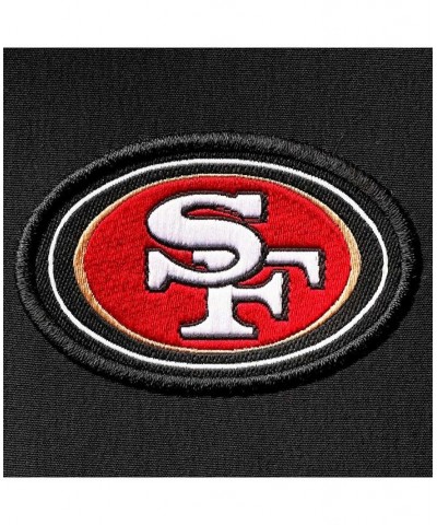 Men's Black San Francisco 49Ers Sideline Coaches Short Sleeve Quarter-Zip Jacket $26.04 Jackets