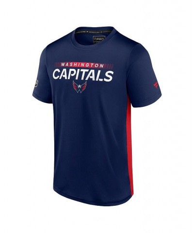 Men's Branded Navy, Red Washington Capitals Authentic Pro Rink Tech T-Shirt $25.91 T-Shirts