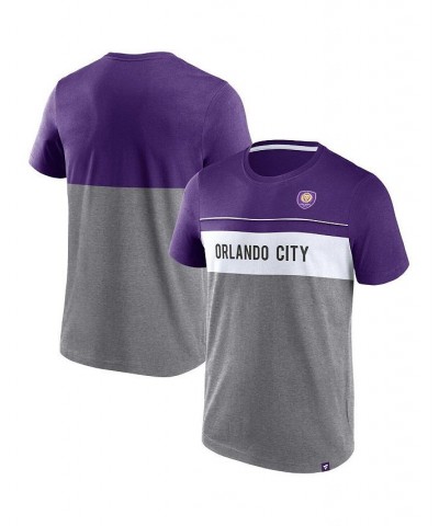 Men's Branded Purple, Gray Orlando City SC Striking Distance T-shirt $26.09 T-Shirts