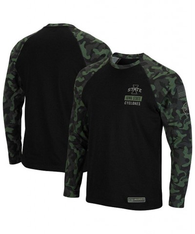 Men's Black Iowa State Cyclones OHT Military-Inspired Appreciation Raglan Camo Long Sleeve T-shirt $21.50 T-Shirts