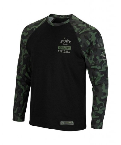 Men's Black Iowa State Cyclones OHT Military-Inspired Appreciation Raglan Camo Long Sleeve T-shirt $21.50 T-Shirts