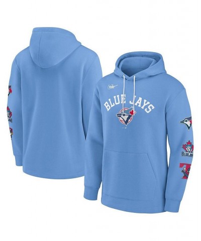 Men's Powder Blue Toronto Blue Jays Rewind Lefty Pullover Hoodie $42.75 Sweatshirt