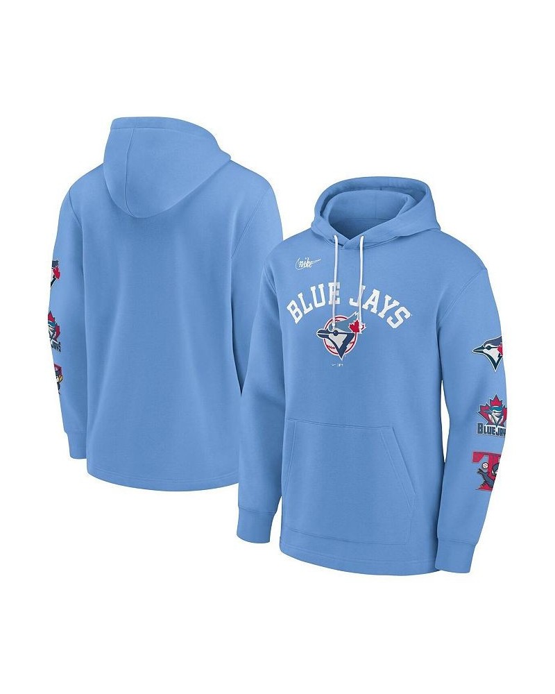 Men's Powder Blue Toronto Blue Jays Rewind Lefty Pullover Hoodie $42.75 Sweatshirt