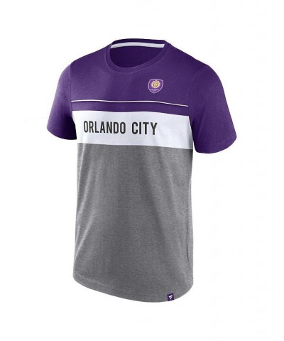 Men's Branded Purple, Gray Orlando City SC Striking Distance T-shirt $26.09 T-Shirts