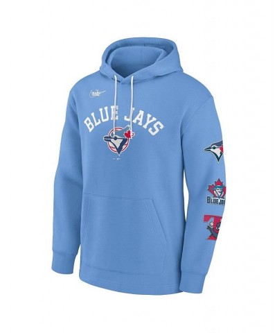 Men's Powder Blue Toronto Blue Jays Rewind Lefty Pullover Hoodie $42.75 Sweatshirt