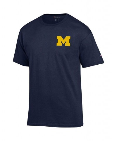 Men's Navy Michigan Wolverines Stack 2-Hit T-shirt $26.54 T-Shirts