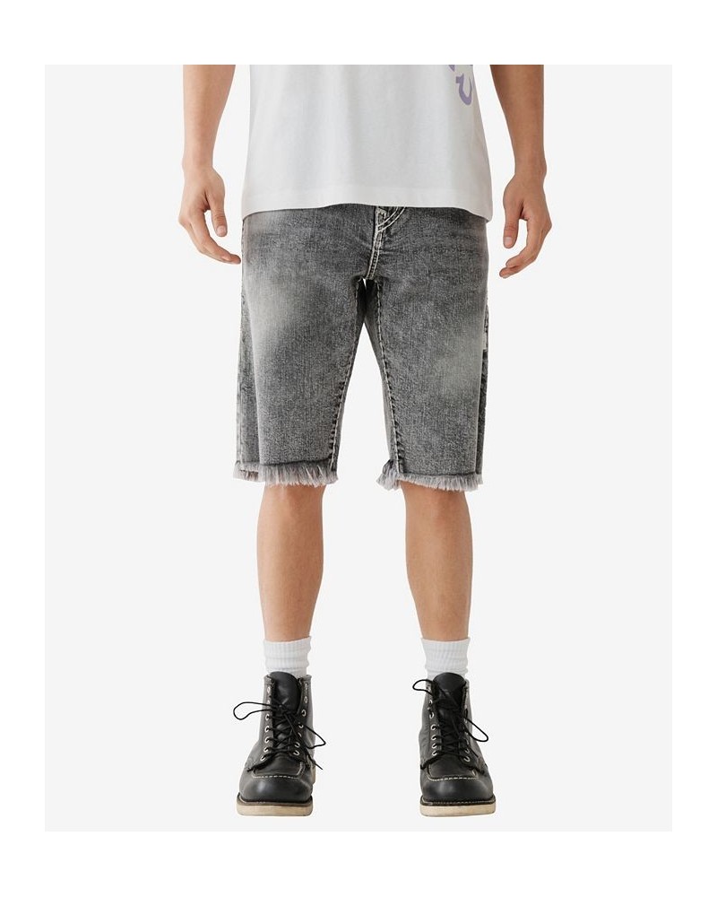 Men's Ricky Super T Raw Hem Shorts Gray $38.89 Shorts