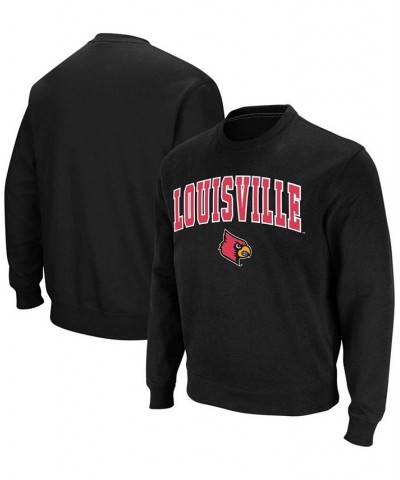 Men's Black Louisville Cardinals Arch Logo Crew Neck Sweatshirt $33.59 Sweatshirt