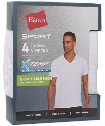 Men's X-Temp V-Neck Mesh T-Shirts - 4-pk. Multi $15.90 Undershirt