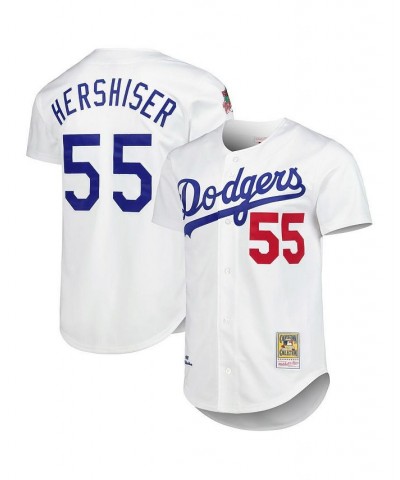 Men's Orel Hershiser White Los Angeles Dodgers Cooperstown Collection Authentic Jersey $102.30 Jersey