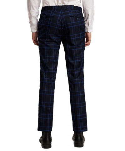 Men's Slim-Fit Suit Separate Pants Blue $28.20 Suits