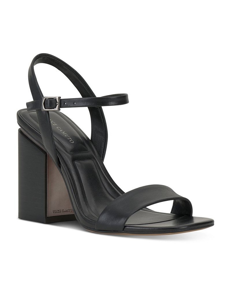 Herrica Ankle-Strap Slingback Two-Piece City Sandals Black $54.00 Shoes