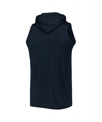 Men's Navy Cleveland Guardians Sleeveless Pullover Hoodie $26.10 T-Shirts