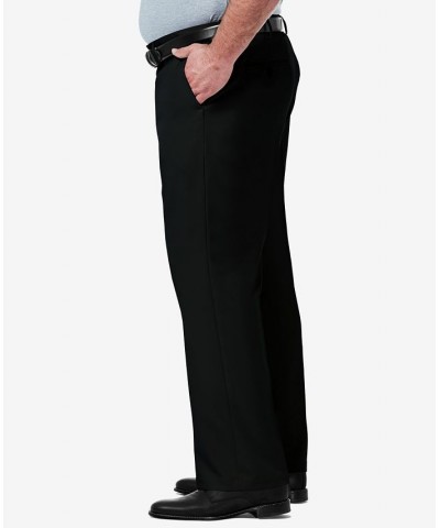 Men's Big & Tall Premium Comfort Stretch Classic-Fit Solid Flat Front Dress Pants Black $31.34 Pants