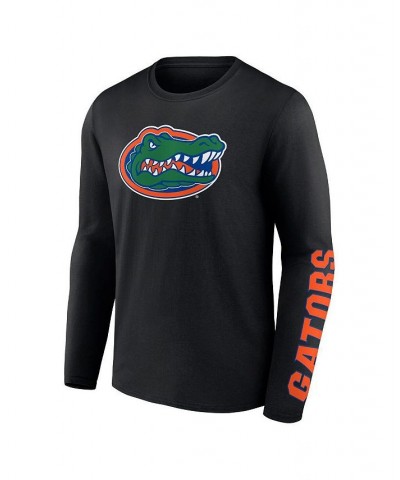 Men's Branded Black Florida Gators Double Time 2-Hit Long Sleeve T-shirt $25.64 T-Shirts