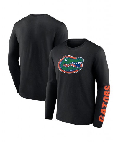 Men's Branded Black Florida Gators Double Time 2-Hit Long Sleeve T-shirt $25.64 T-Shirts