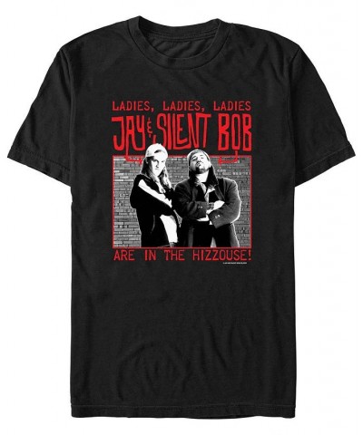 Men's Jay and Silent Bob Streets of Leonard Short Sleeve T-shirt Black $15.05 T-Shirts