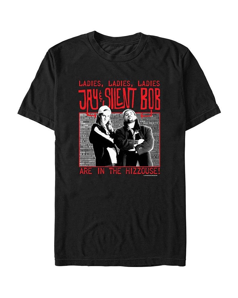 Men's Jay and Silent Bob Streets of Leonard Short Sleeve T-shirt Black $15.05 T-Shirts