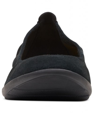 Women's Jenette Ease Slip-On Flats Black Suede $44.00 Shoes