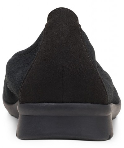 Women's Jenette Ease Slip-On Flats Black Suede $44.00 Shoes