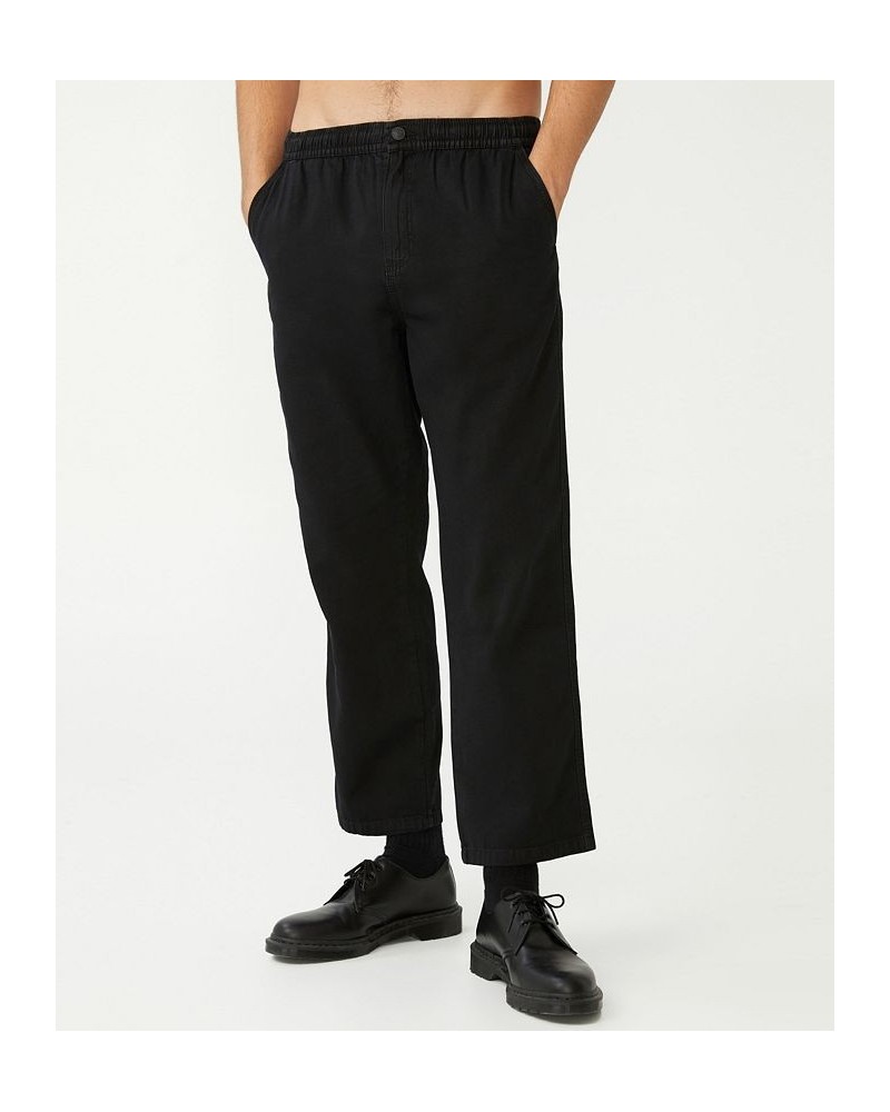 Men's Elastic Worker Pants Black $32.20 Pants